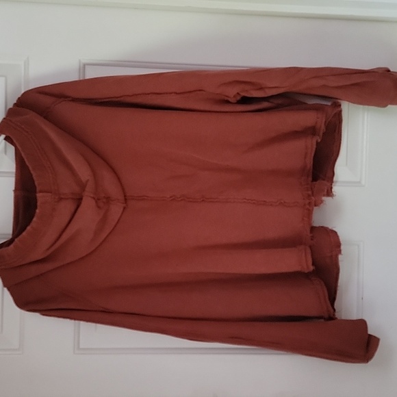 NATURAL LIFE Rust/Red Zip-Up Hoodie Jacket Sz S/M - Picture 3 of 3